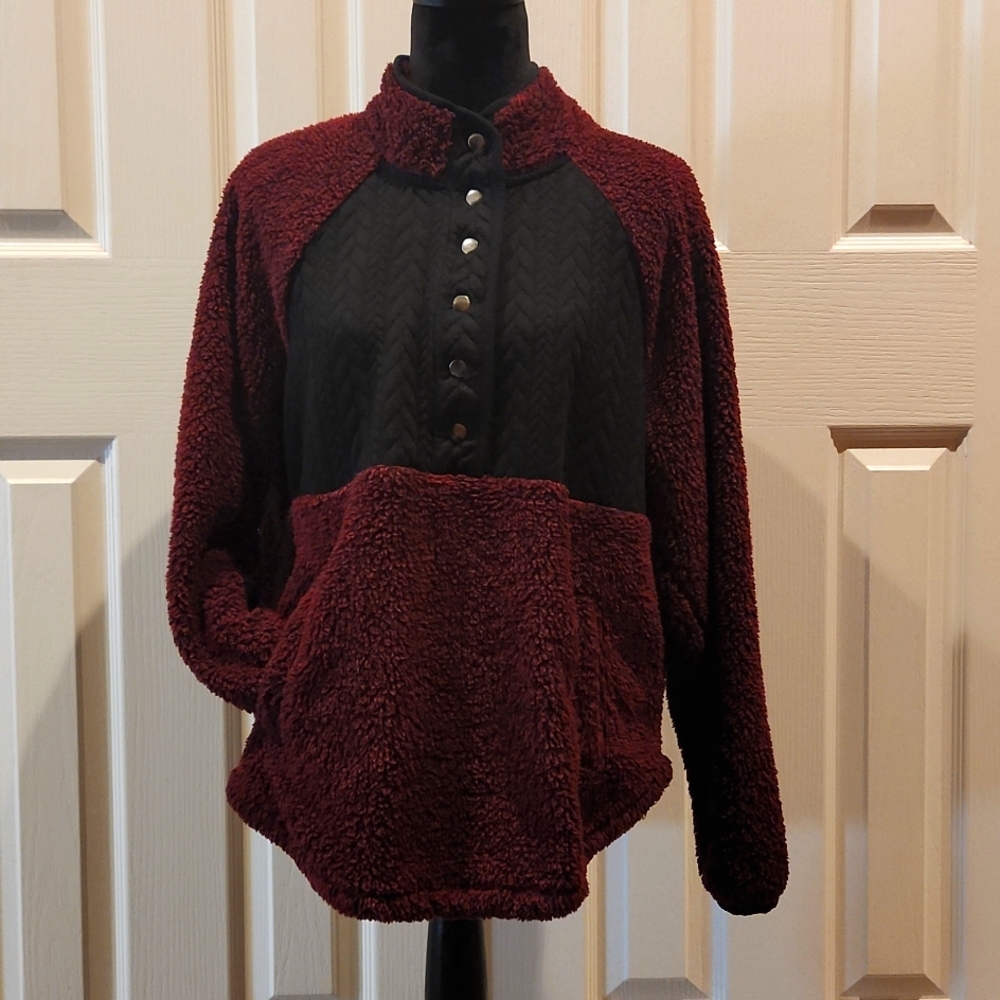 Maurices Faux Fur L Sweater